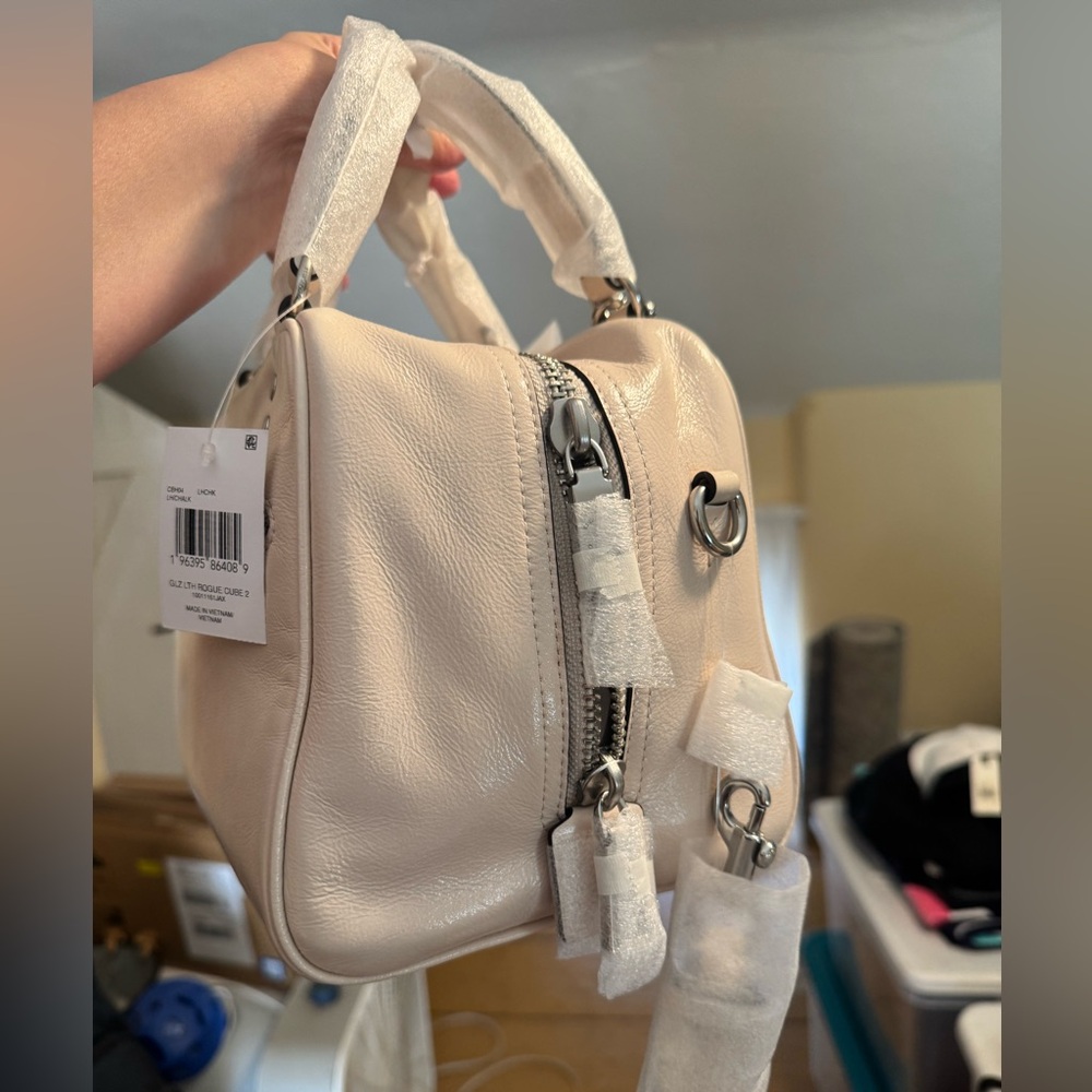 New With Tags- Coach Cube Rogue in White Patent Leather - Picture 10 of 14